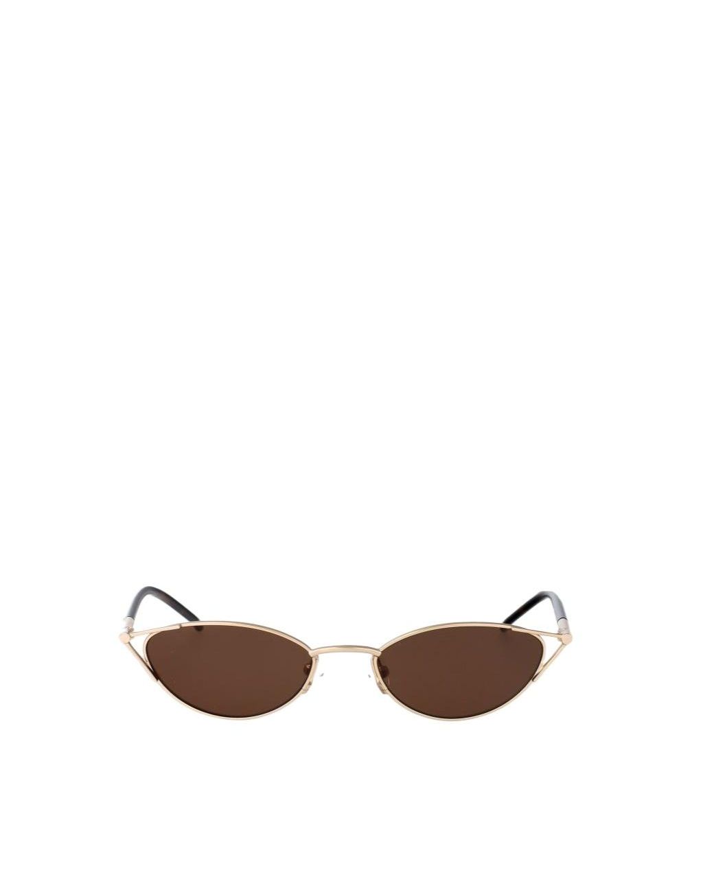 McQueen White Eyewear Oval Frame Sunglasses