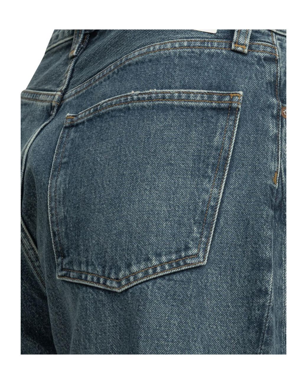 Agolde Blue Wide-Leg Jeans