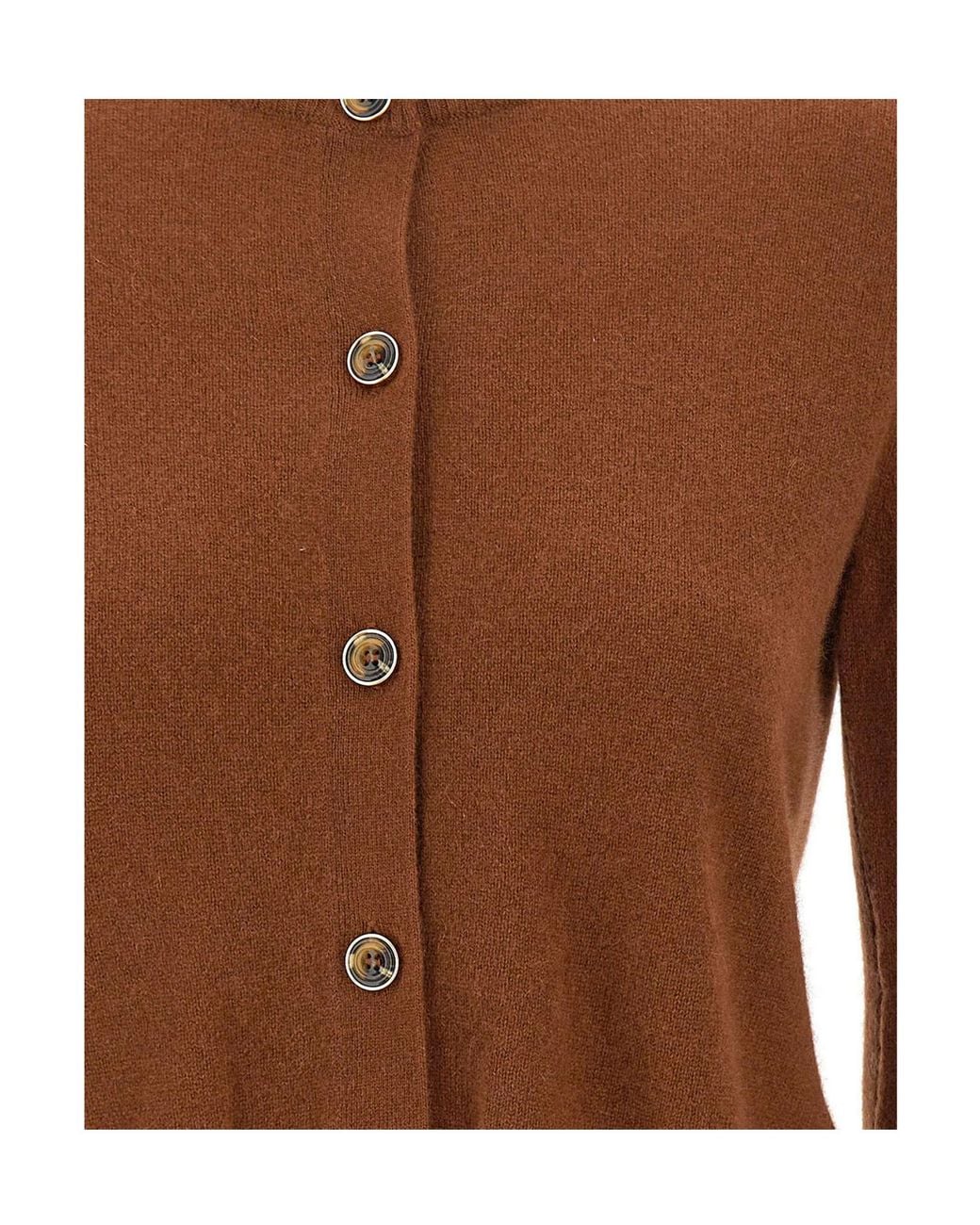 Marella Brown Cicogna Crew Neck Cardigan