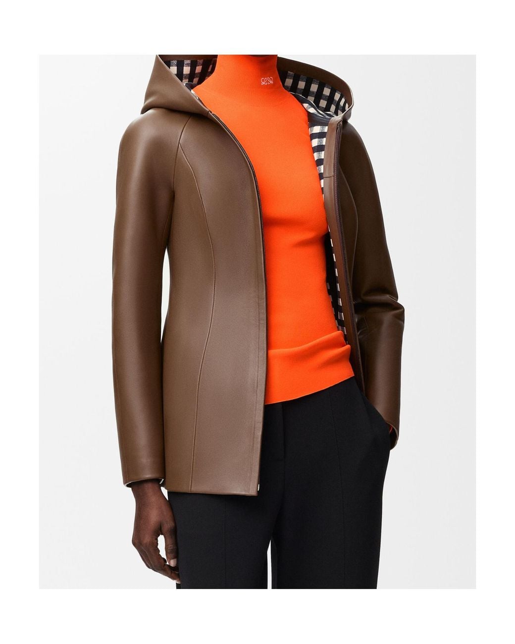 Loewe Brown Hooded Jacket