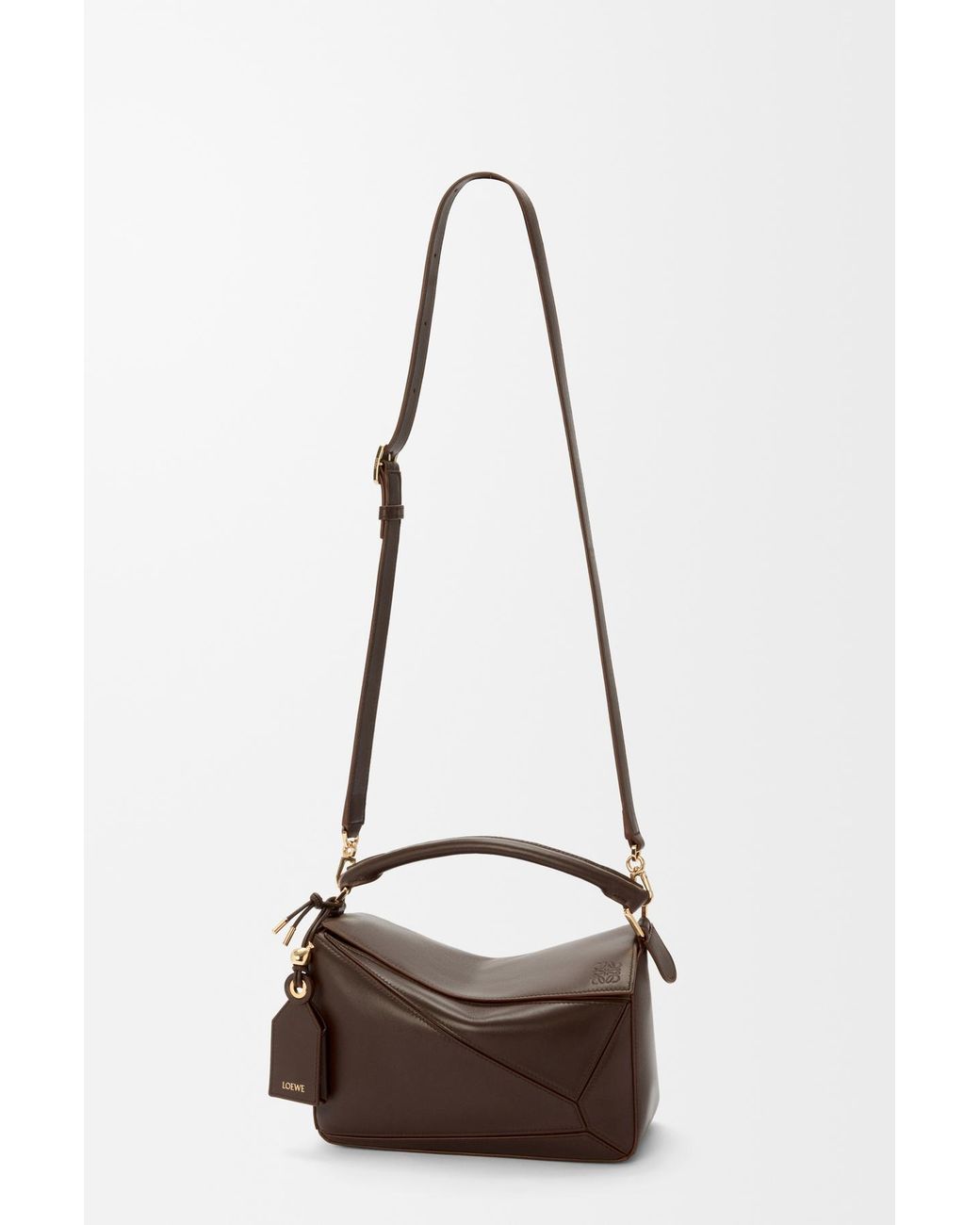Loewe Brown Small Featherlight Puzzle Bag