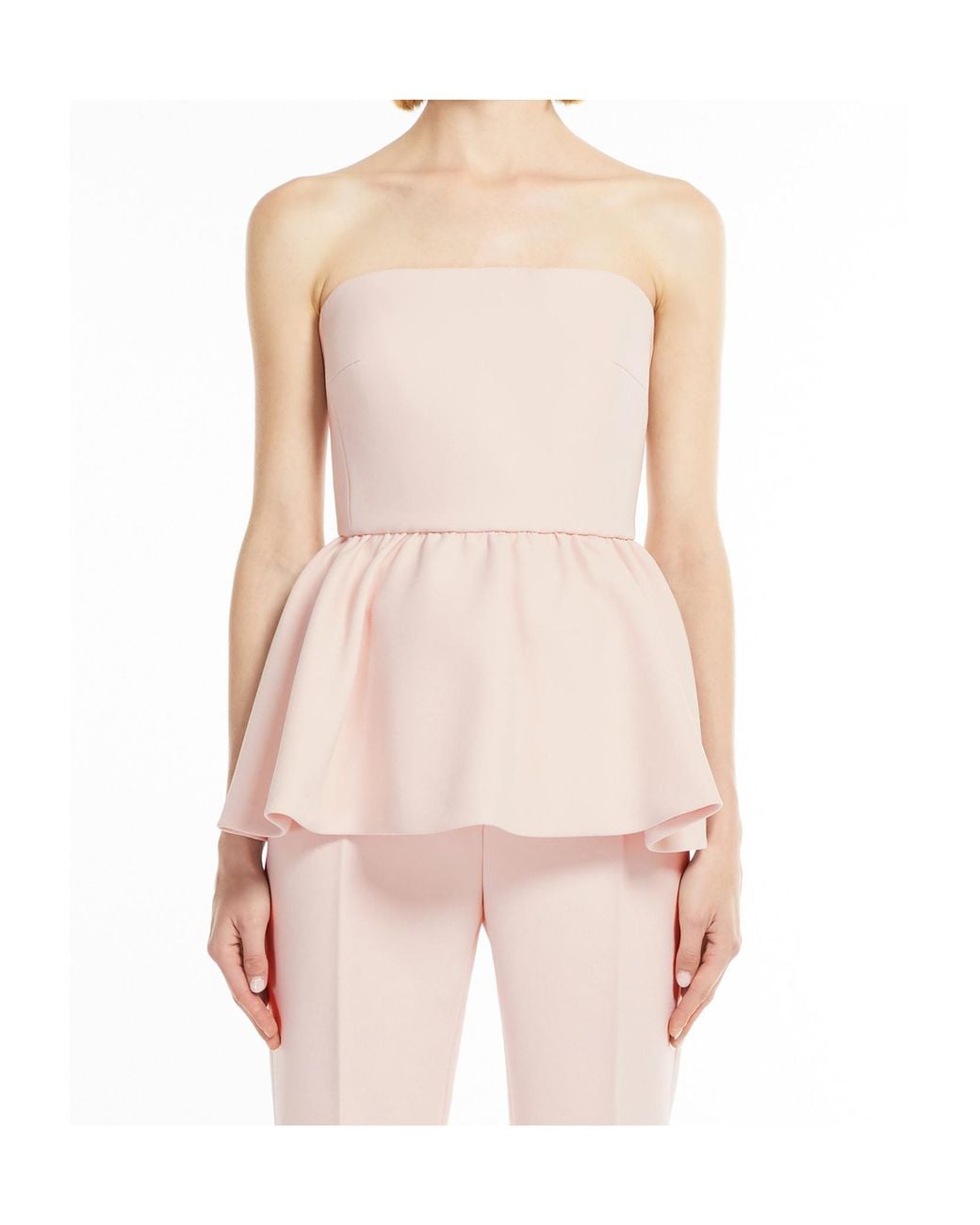 Max Mara Pink Sablé Bustier Top