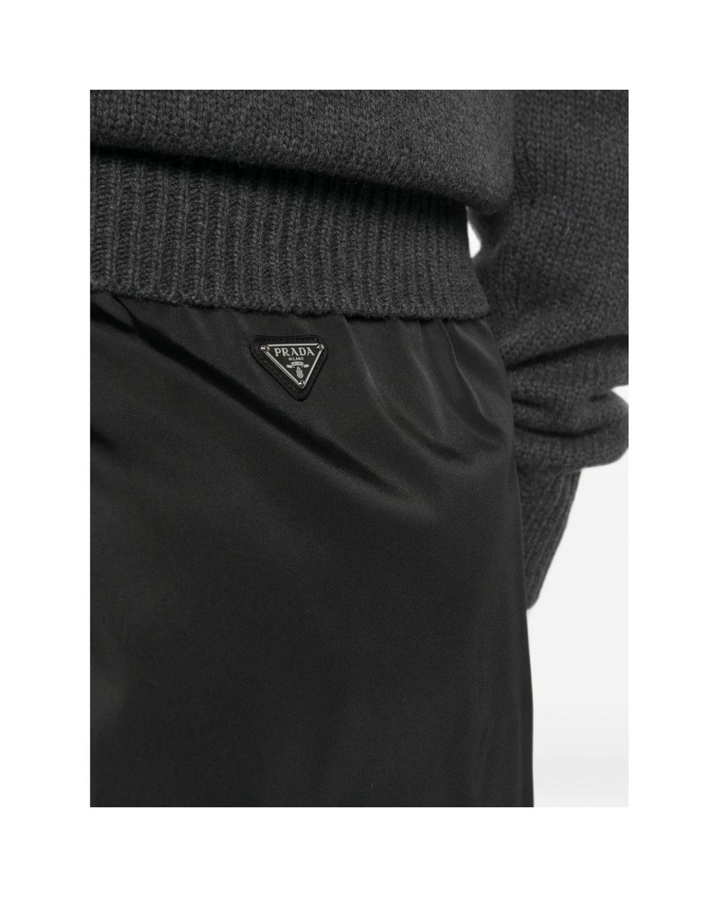 Prada Black Re-Nylon Pencil Skirt