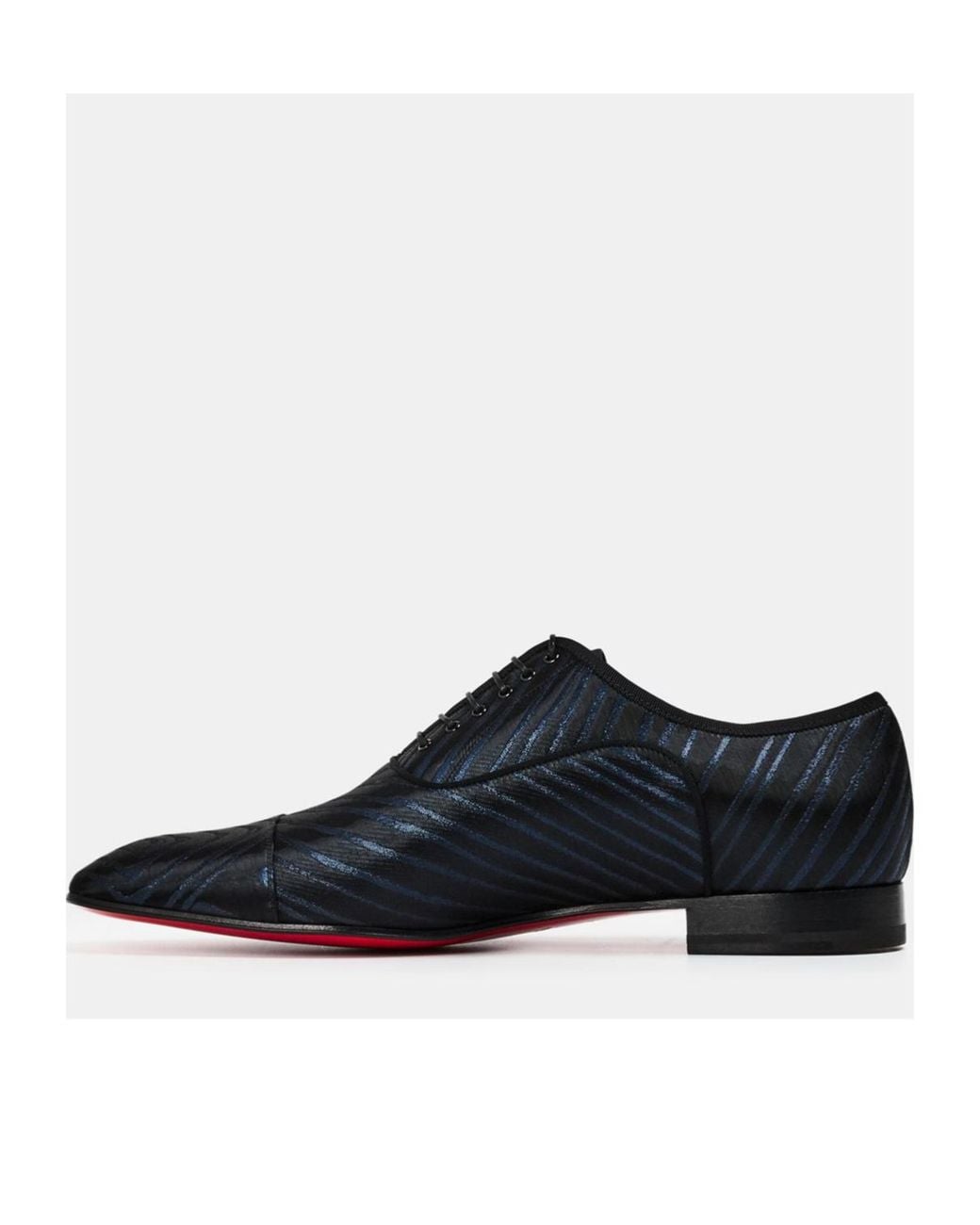 Christian Louboutin Blue Jacquard Design Business Casual Shoes for men