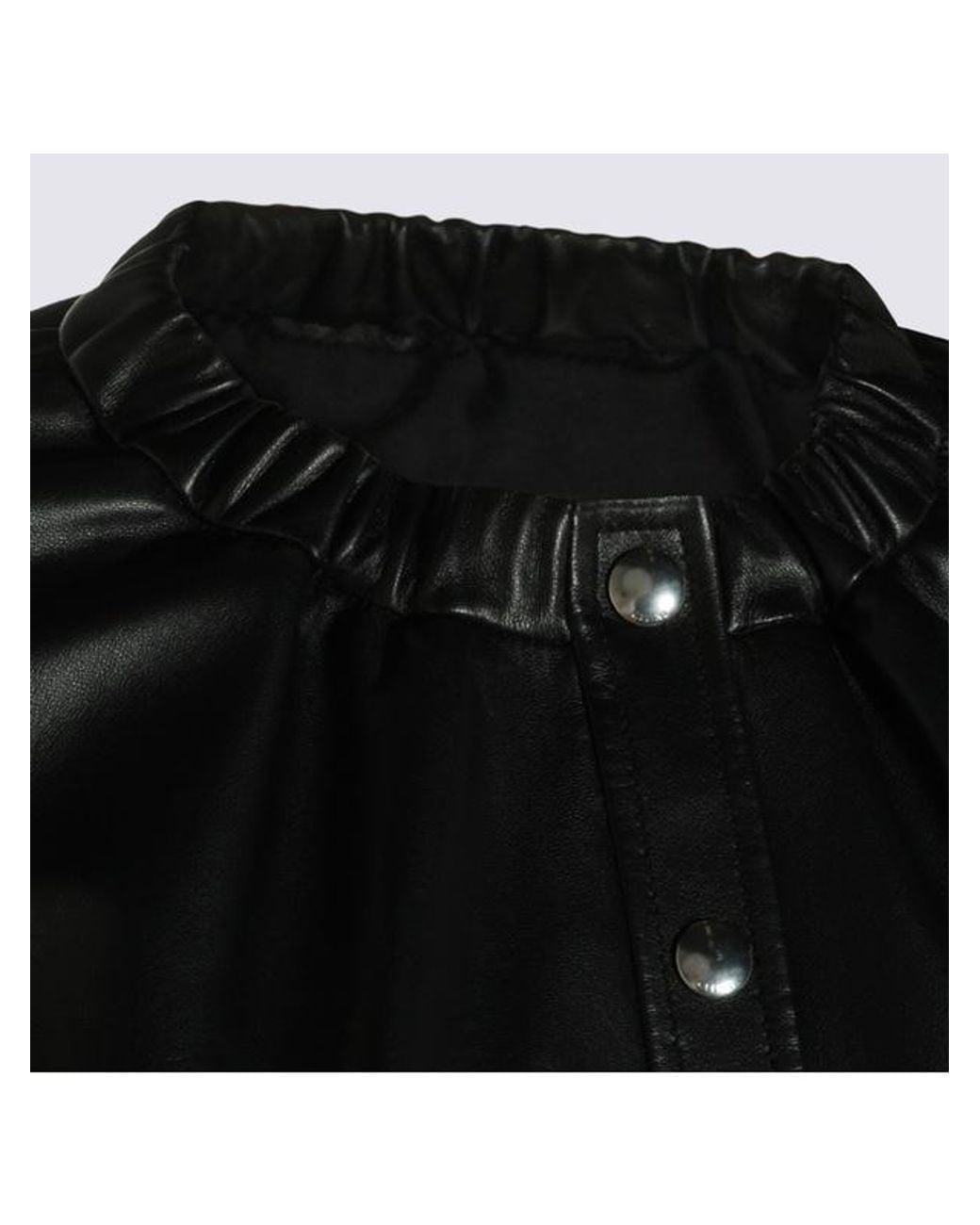 Céline Black Long-Sleeved Leather Jacket