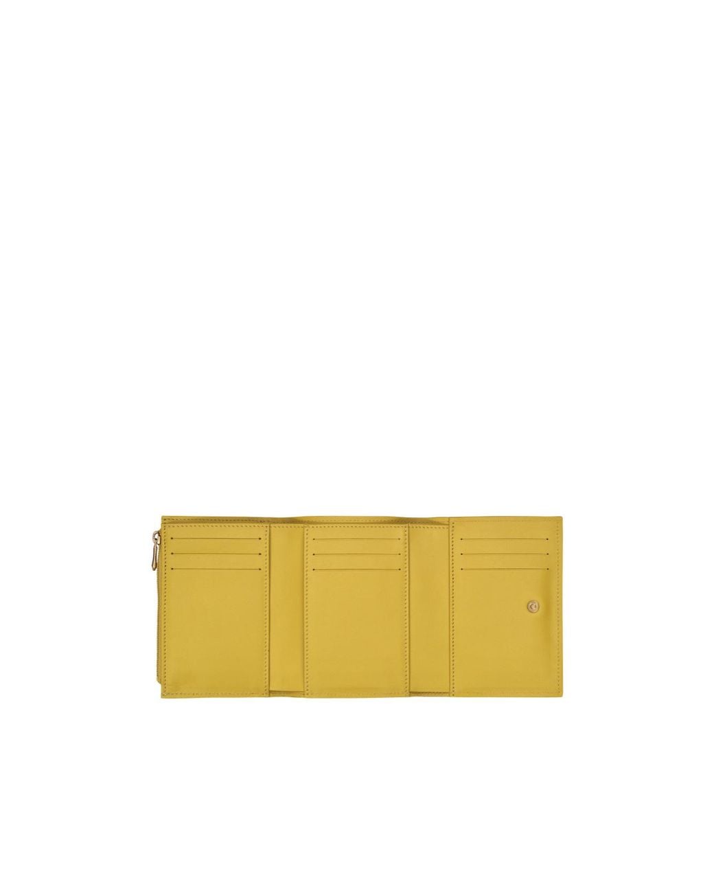 Longchamp Yellow Le Roseau Wallet
