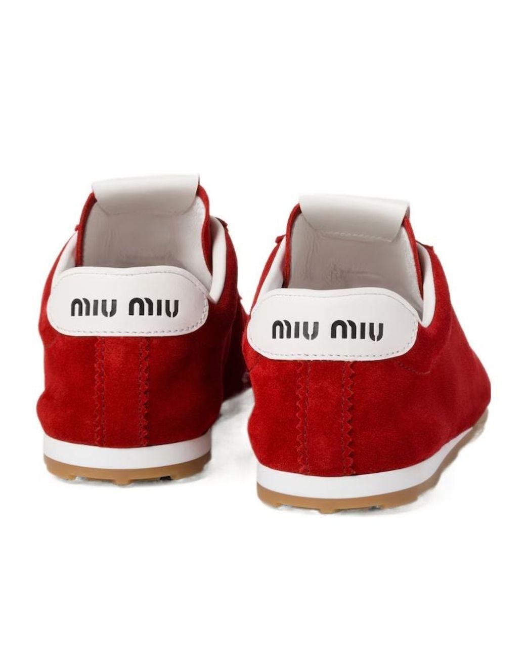 Miu Miu Red Suede Sneakers