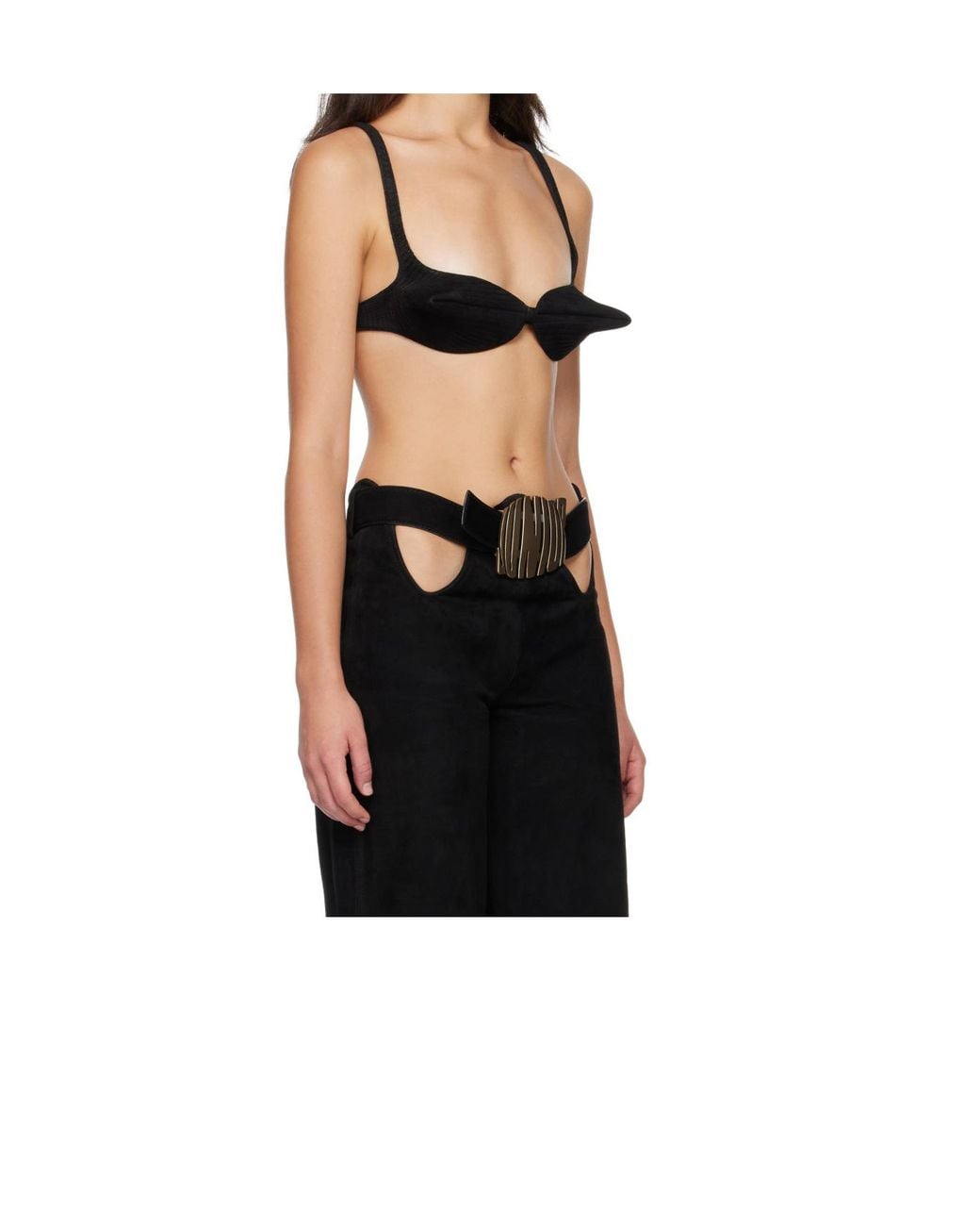 Jean Paul Gaultier Black Leather Top