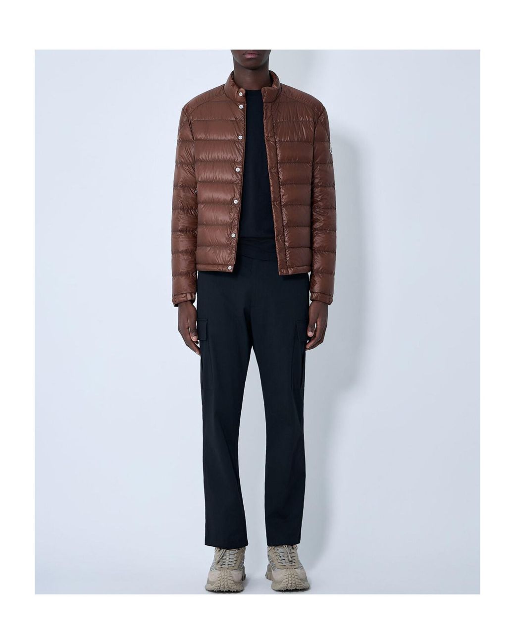 Moncler Brown Selves Short Down Jacket for men