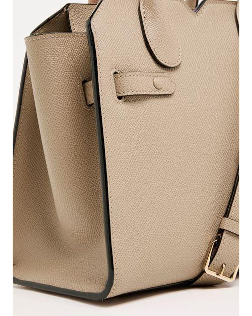 Valextra Natural Milano Two Handles Mini Bag