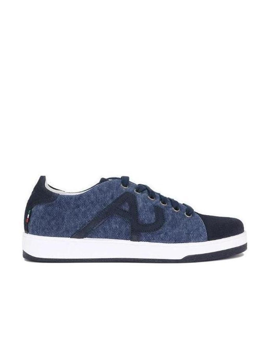 Armani Jeans Blue Logo Low-Top Leisure Sneakers for men