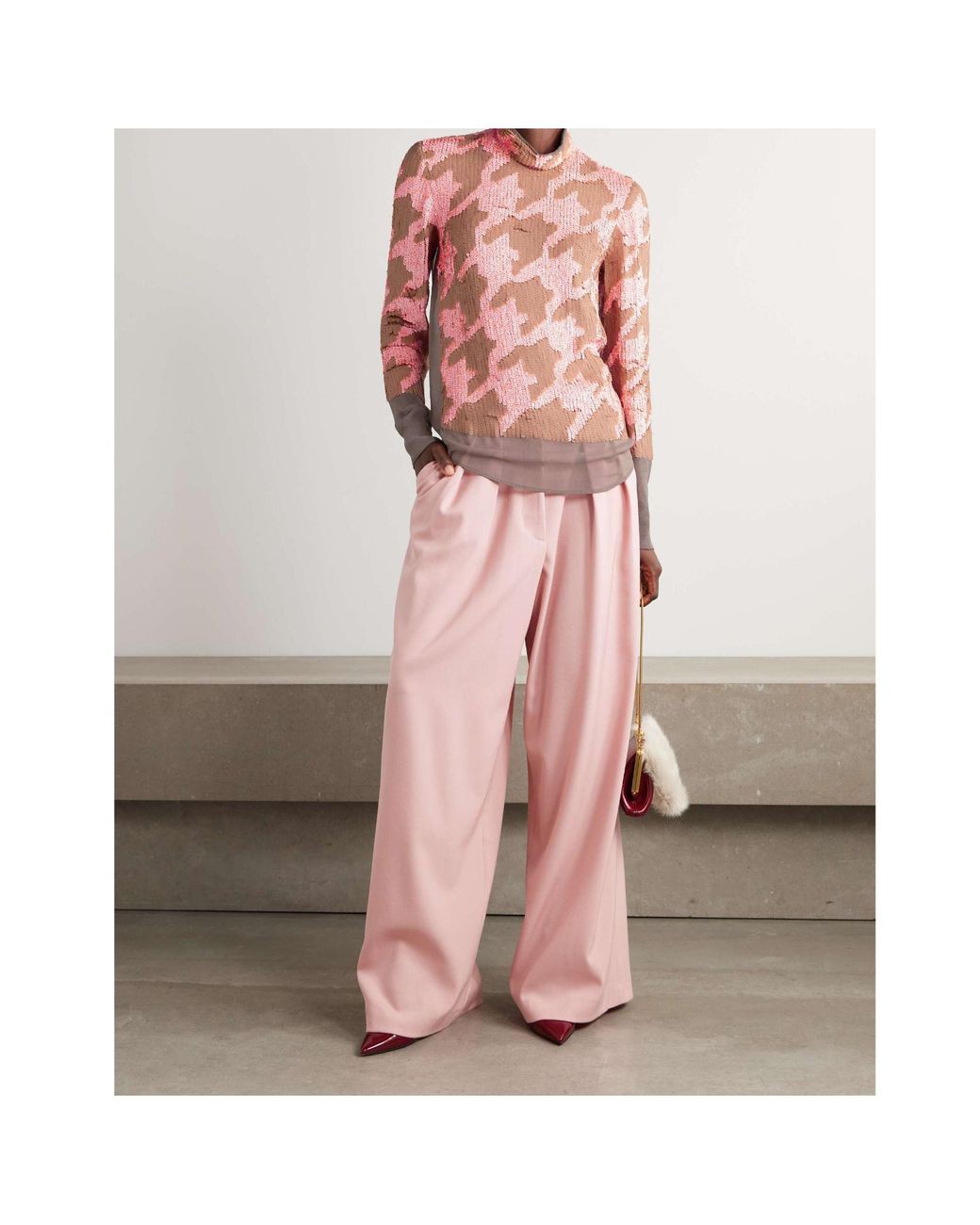 Dries Van Noten Pink Long-Sleeve Shirt