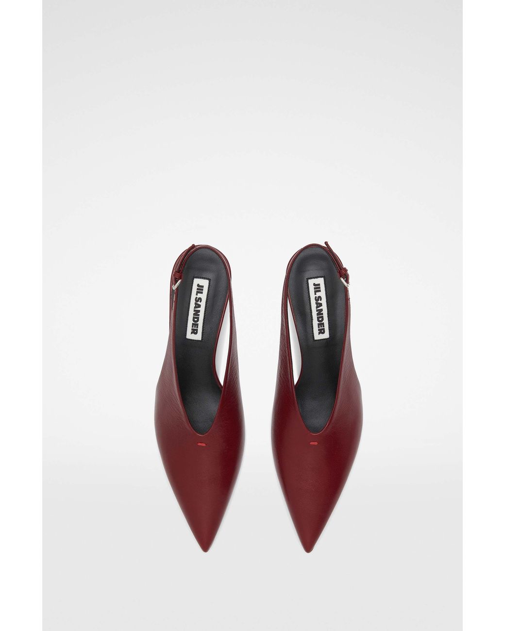 Jil Sander Brown Heeled Slingback Pumps