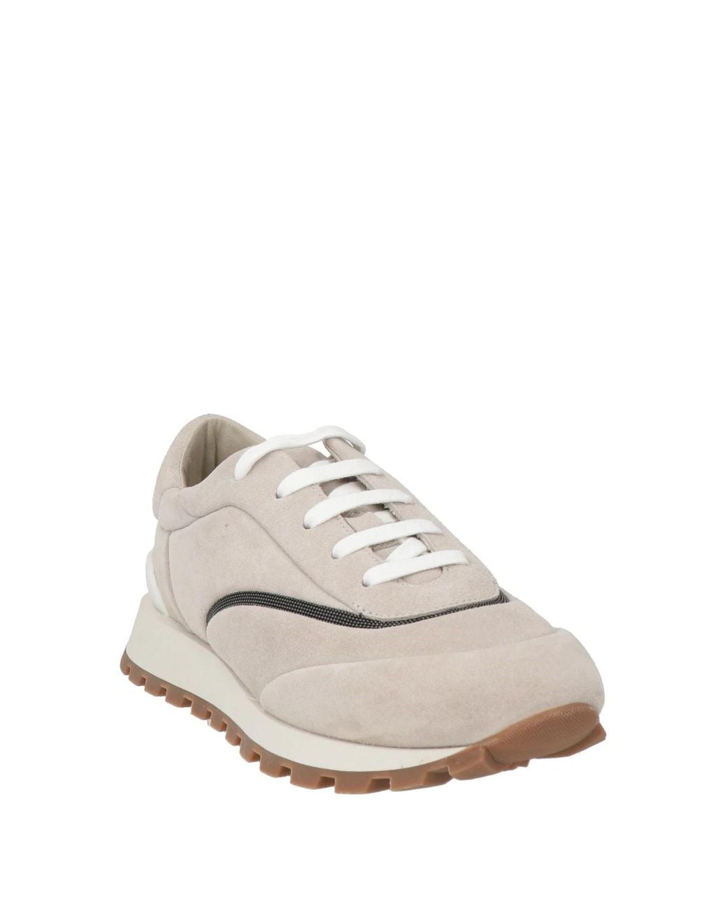 Brunello Cucinelli White Low-Top Casual Shoes