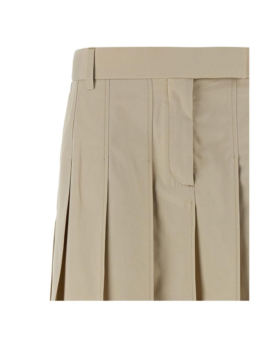 Thom Browne Natural Rwb Stripe Pleated Mini Skirt