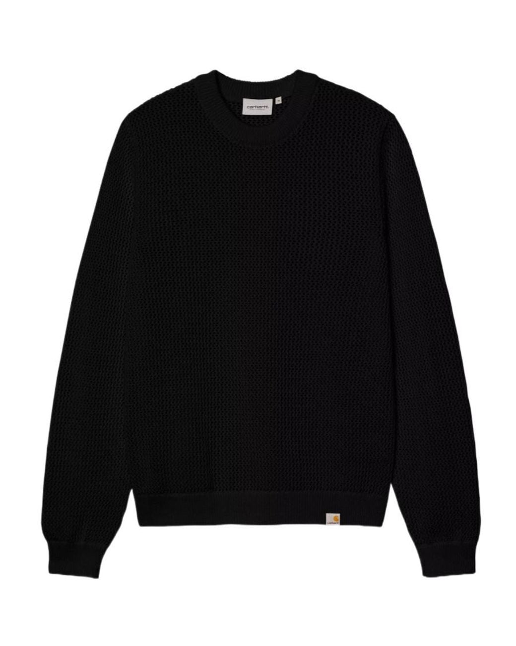 Carhartt Black Stockton Crewneck Jumper for men
