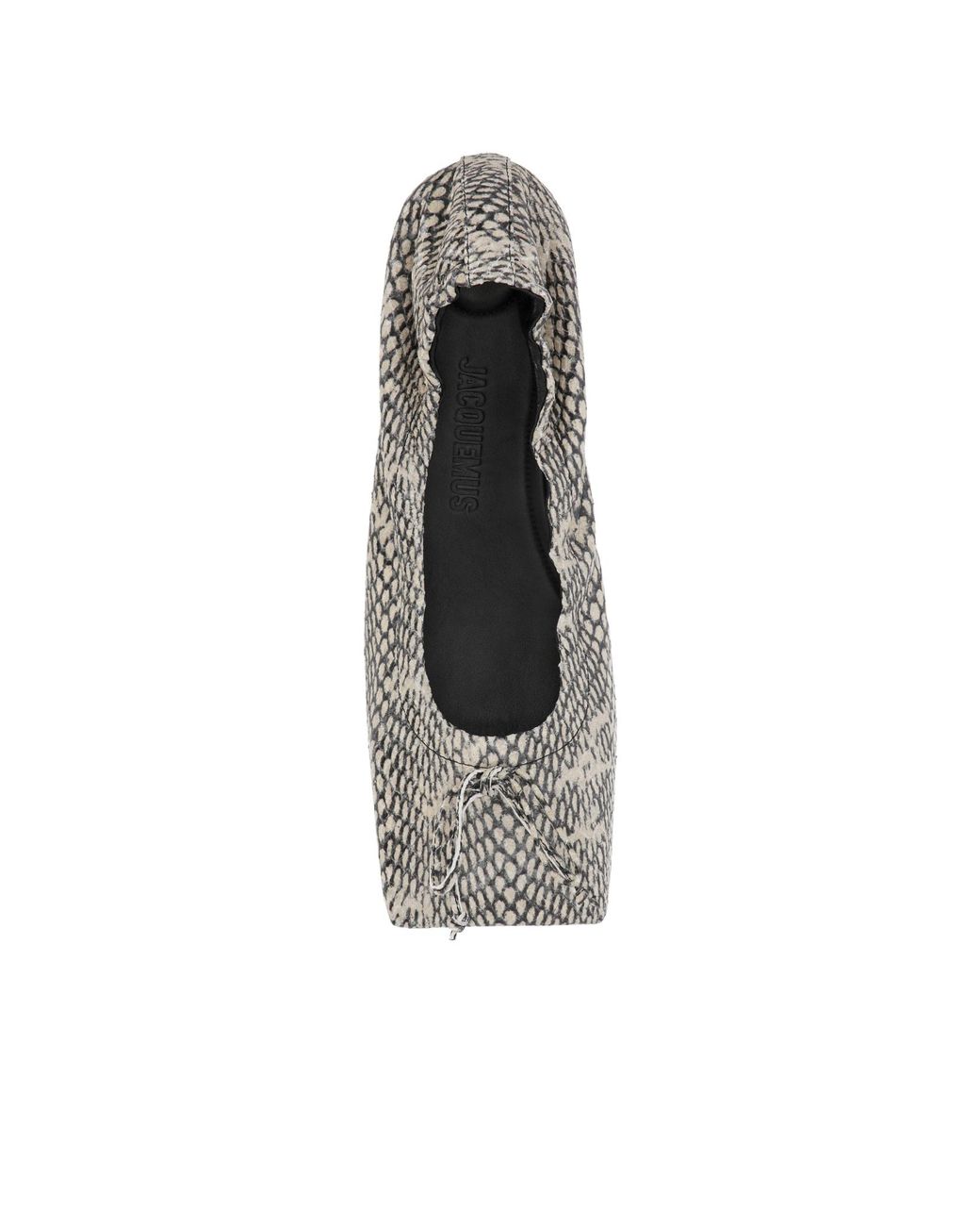 Jacquemus White Printed Square Toe Flats