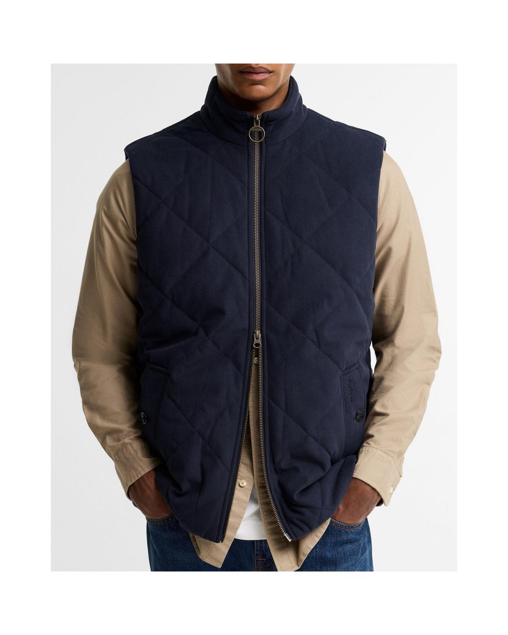 Barbour Blue Corden Modern Heritage Gilet for men