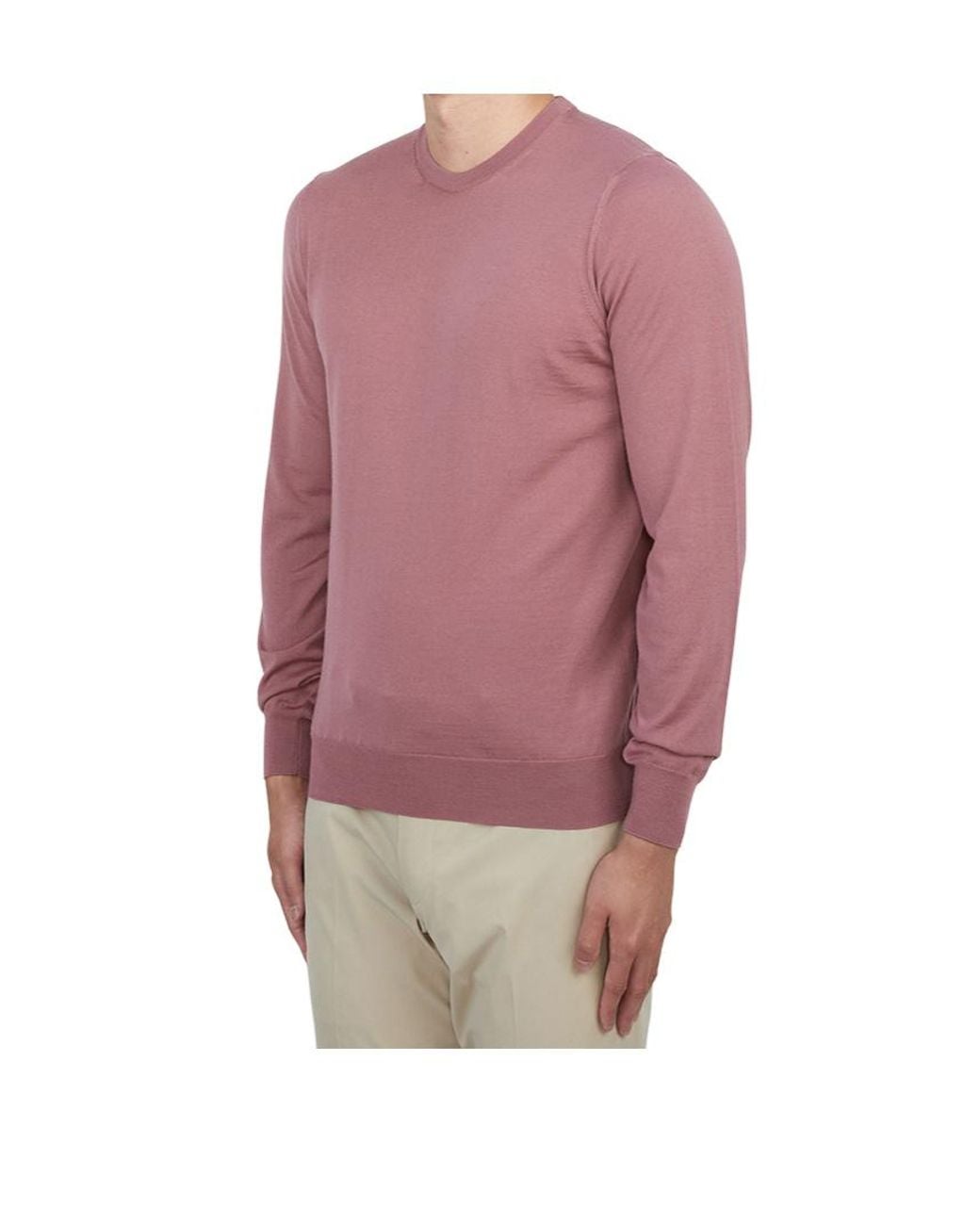 Drumohr Pink Long-Sleeved Pullover for men
