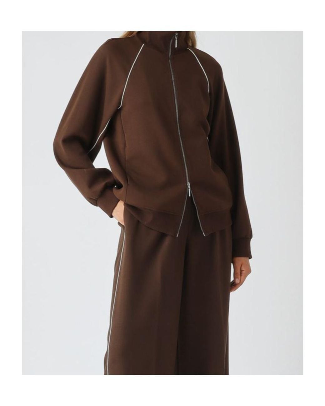 Max Mara Brown Mmllembo Zip-Fastening Long-Sleeve Jacket