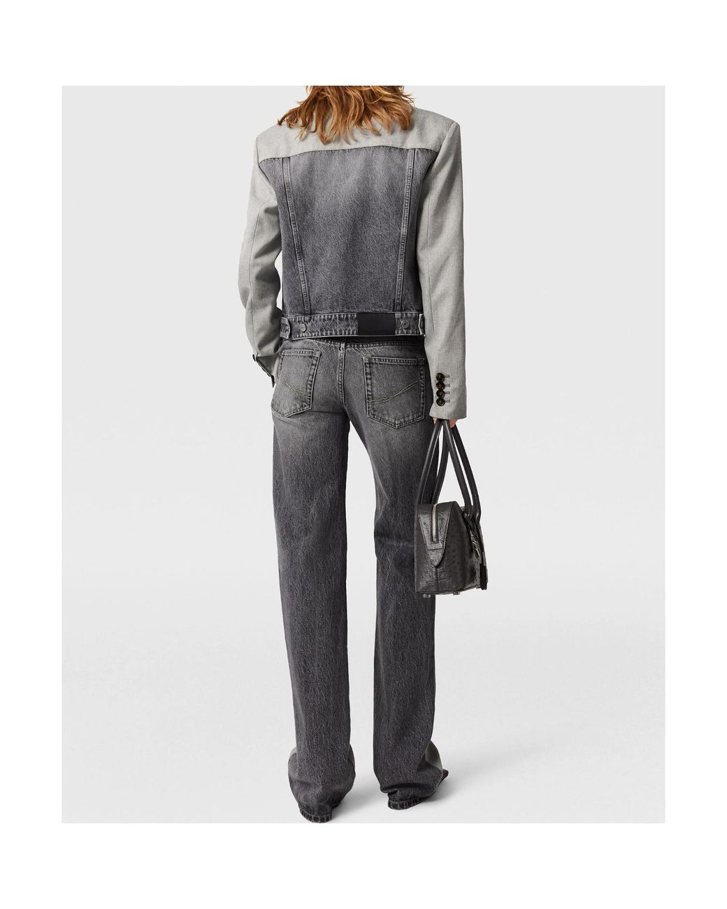 Stella McCartney Gray Panelled Denim Jacket