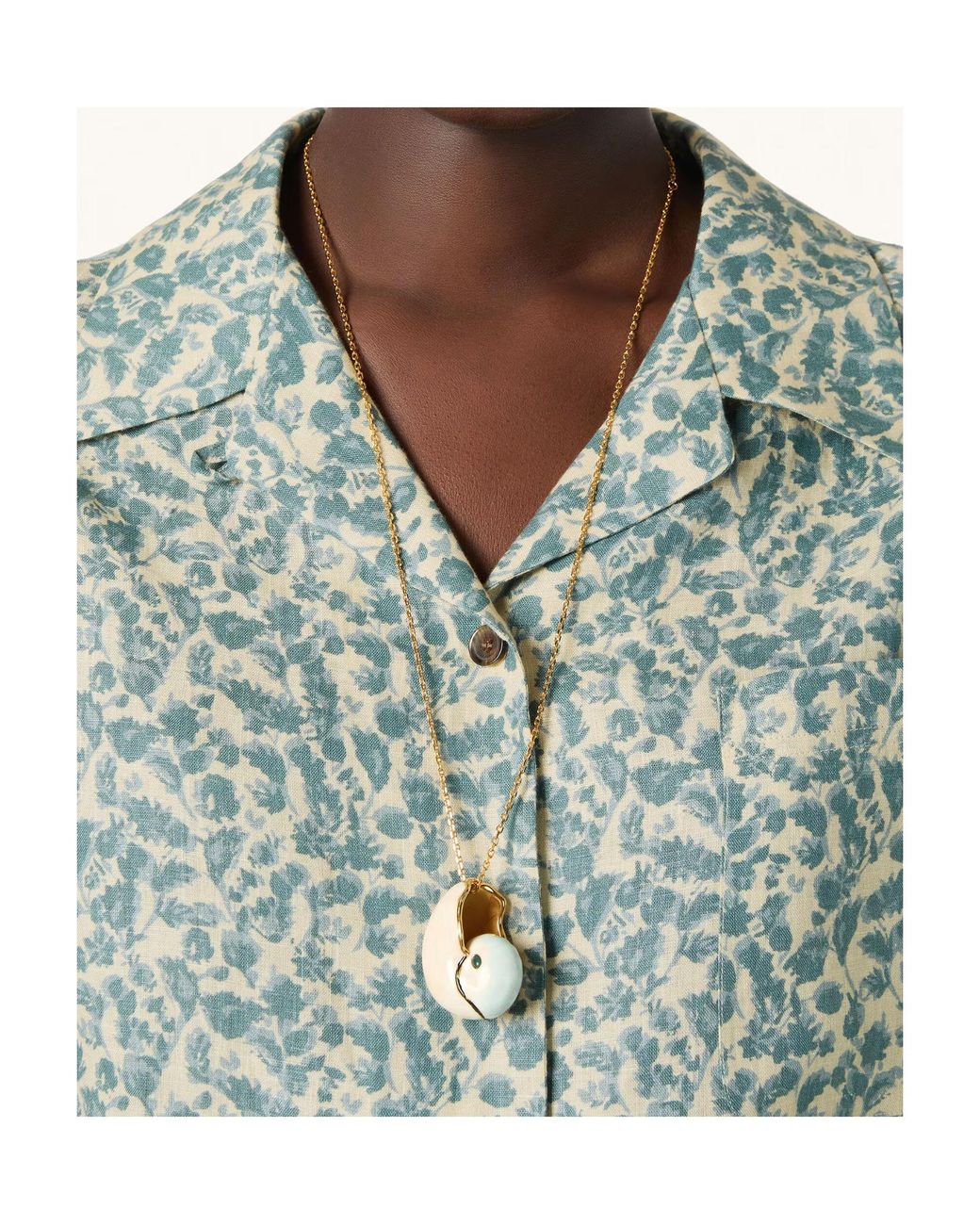 Loro Piana Green Printed Shirt
