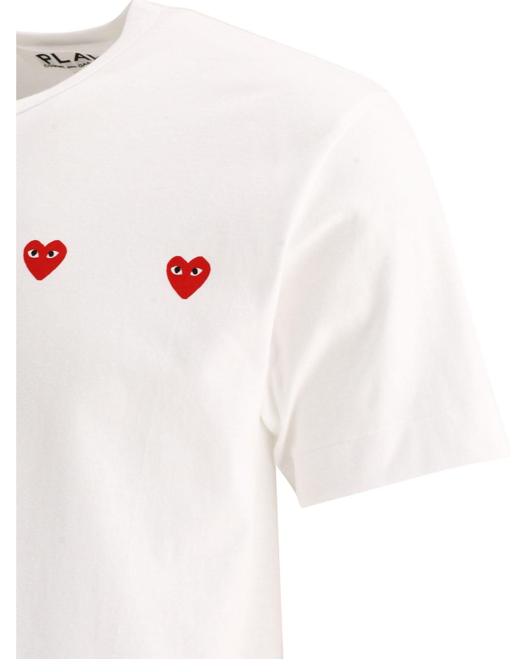 COMME DES GARÇONS PLAY White Triple Hearts T-Shirt for men