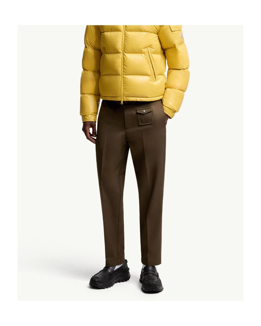 Moncler Brown Tailored Gabardine Pants for men