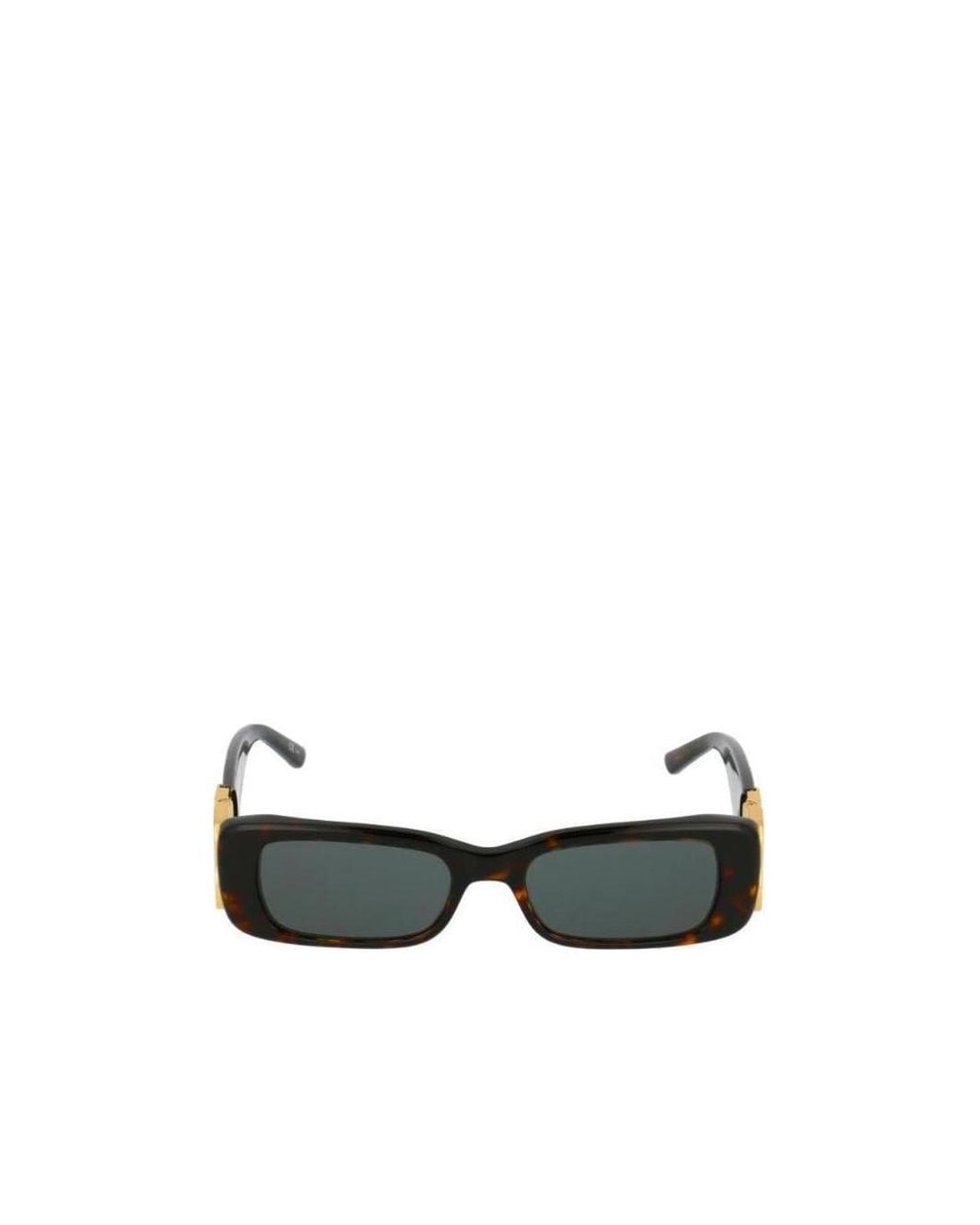 Balenciaga White Eyewear Dynasty Rectangular-Frame Sunglasses