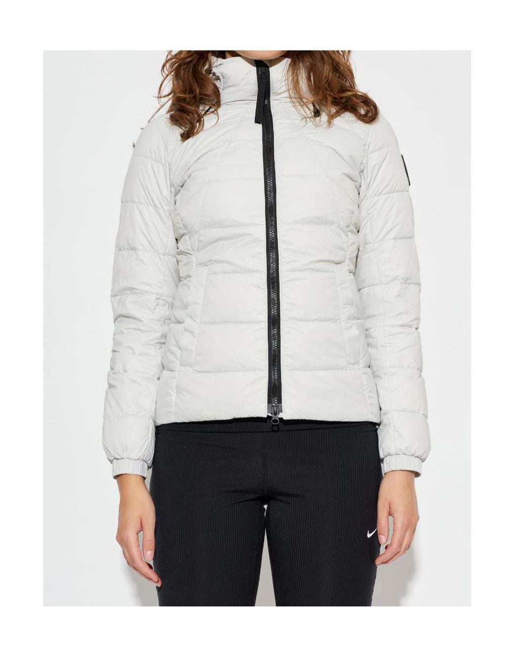 Canada Goose White Abbott Hooded Down Jacket