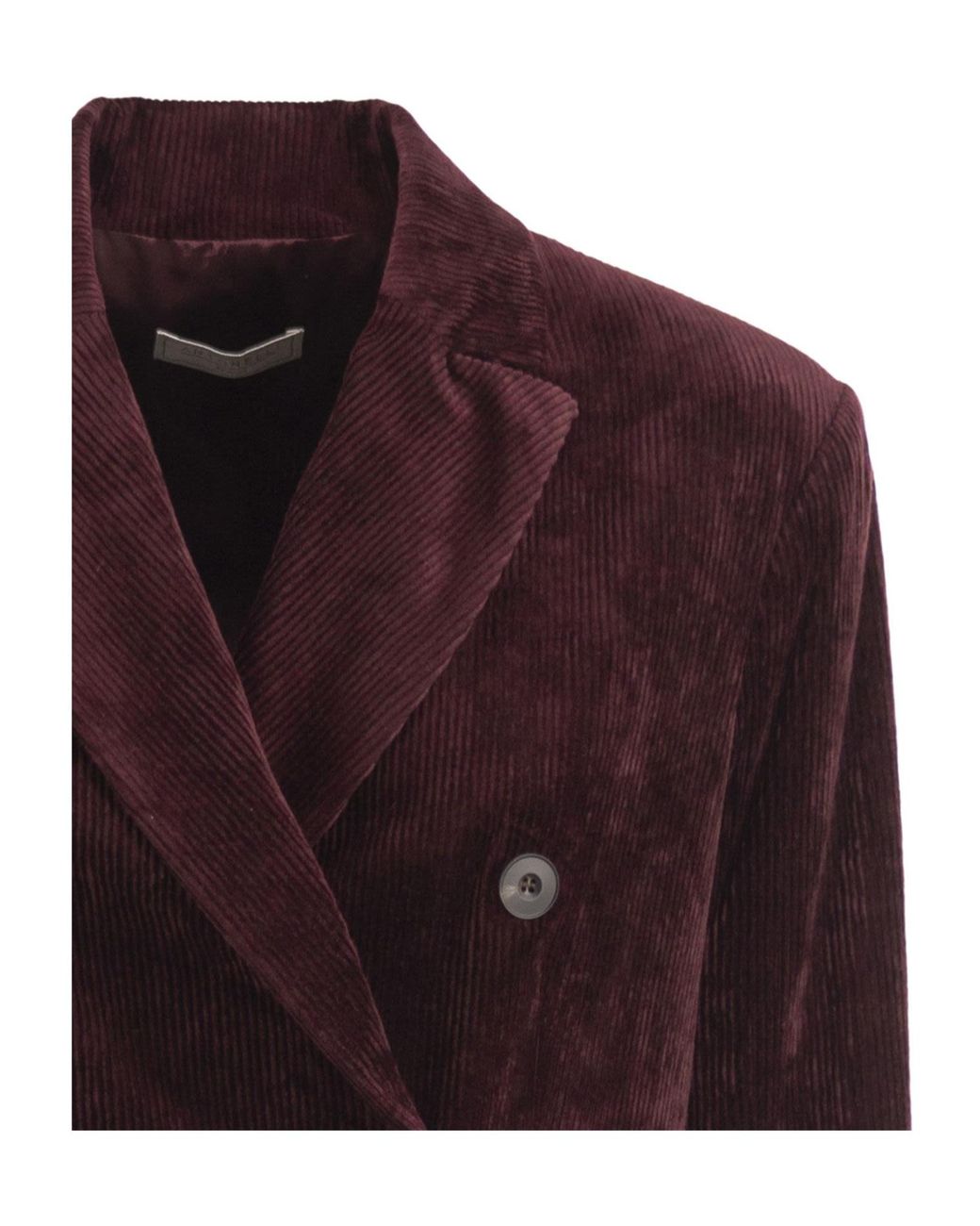 Antonelli Purple Double-Breasted Corduroy Blazer