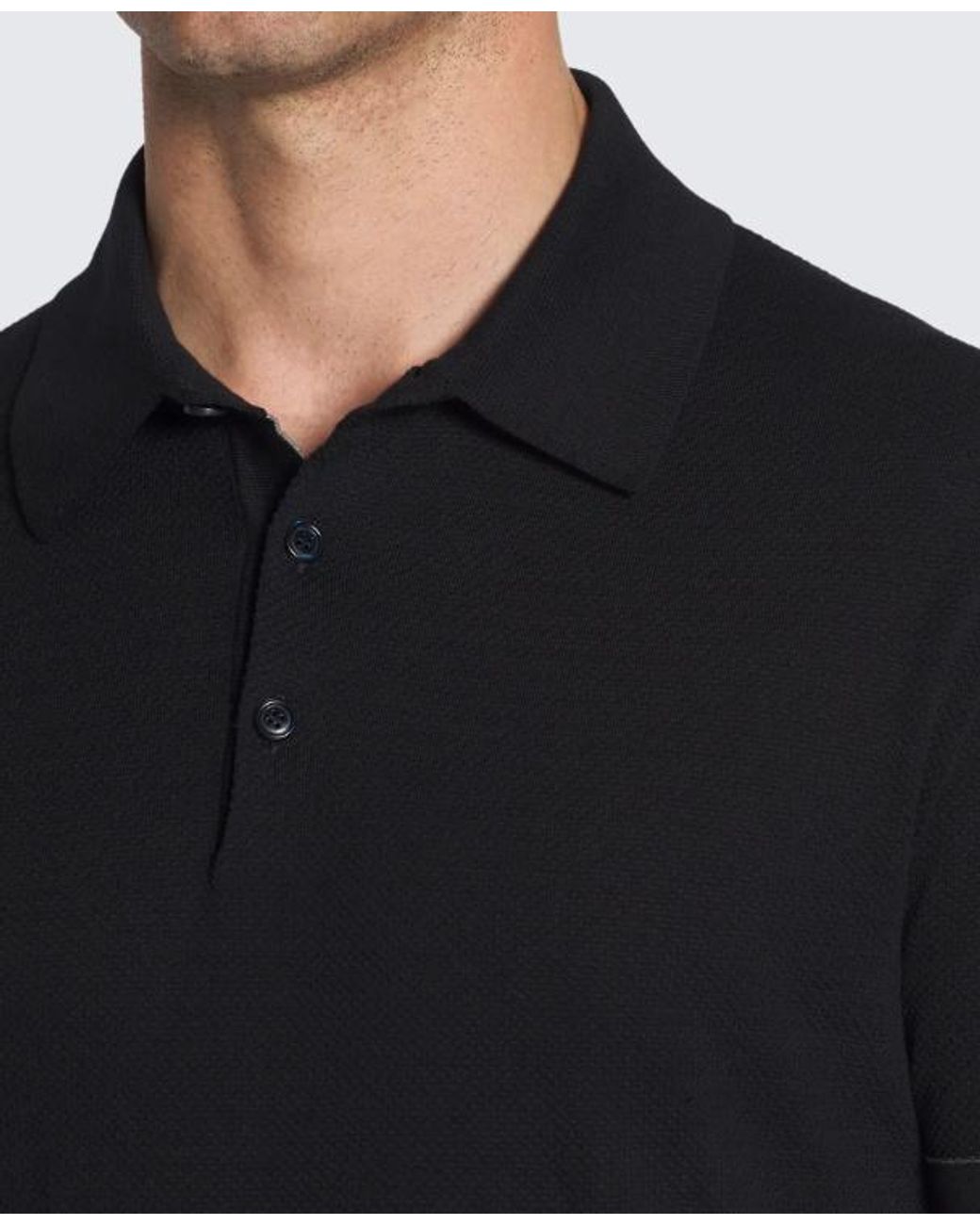 Brioni Black Sea Island Cotton Polo Shirt for men