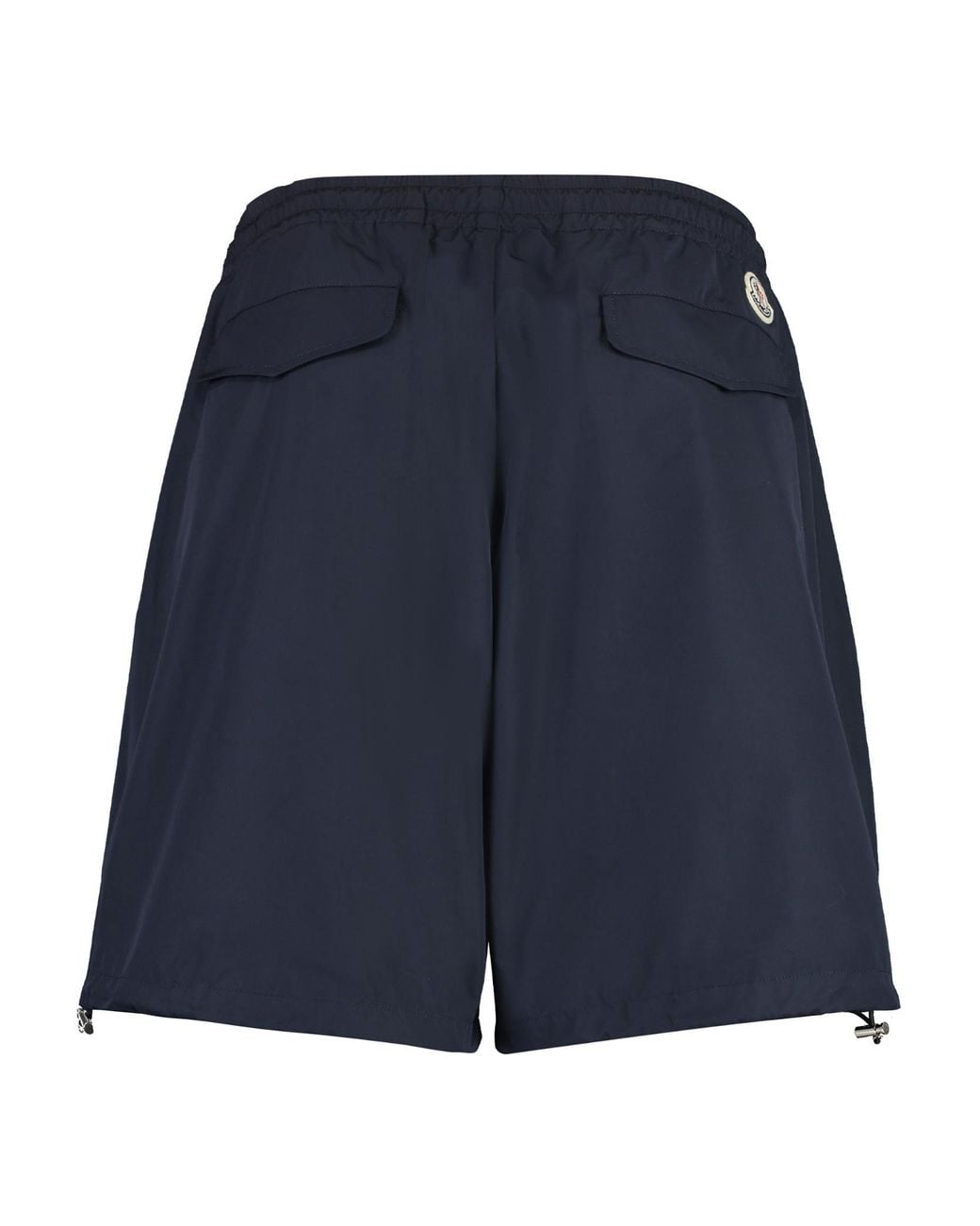 Moncler Blue Logo Patch Shorts for men
