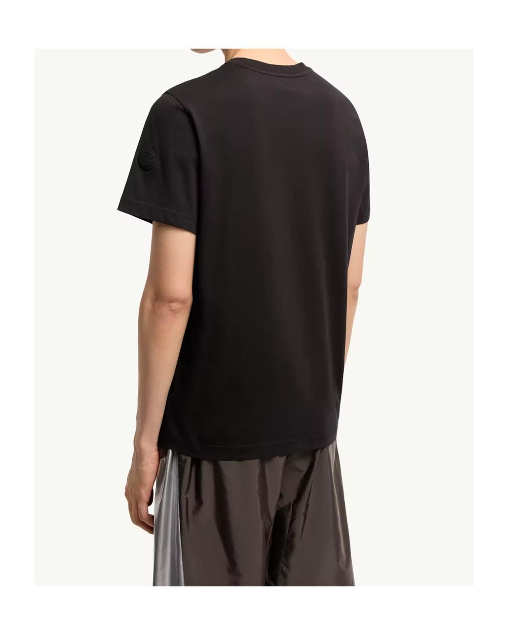 Moncler Black Logo Patch Crewneck T-Shirt for men