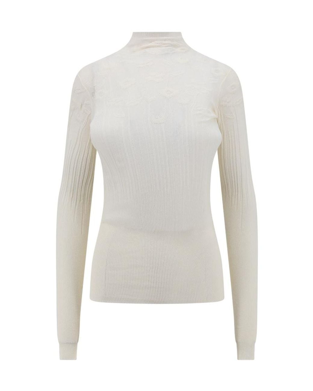 Bottega Veneta White Floral Embroidered Top