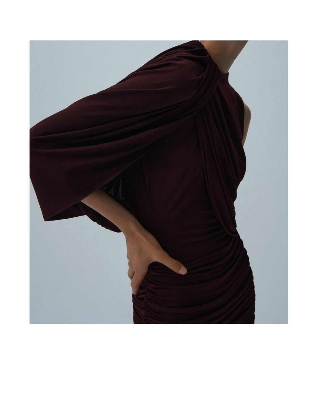 Magda Butrym Purple Asymmetrical Draped Mini Dress