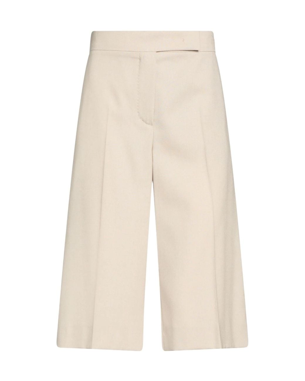 Max Mara White Wool Shorts
