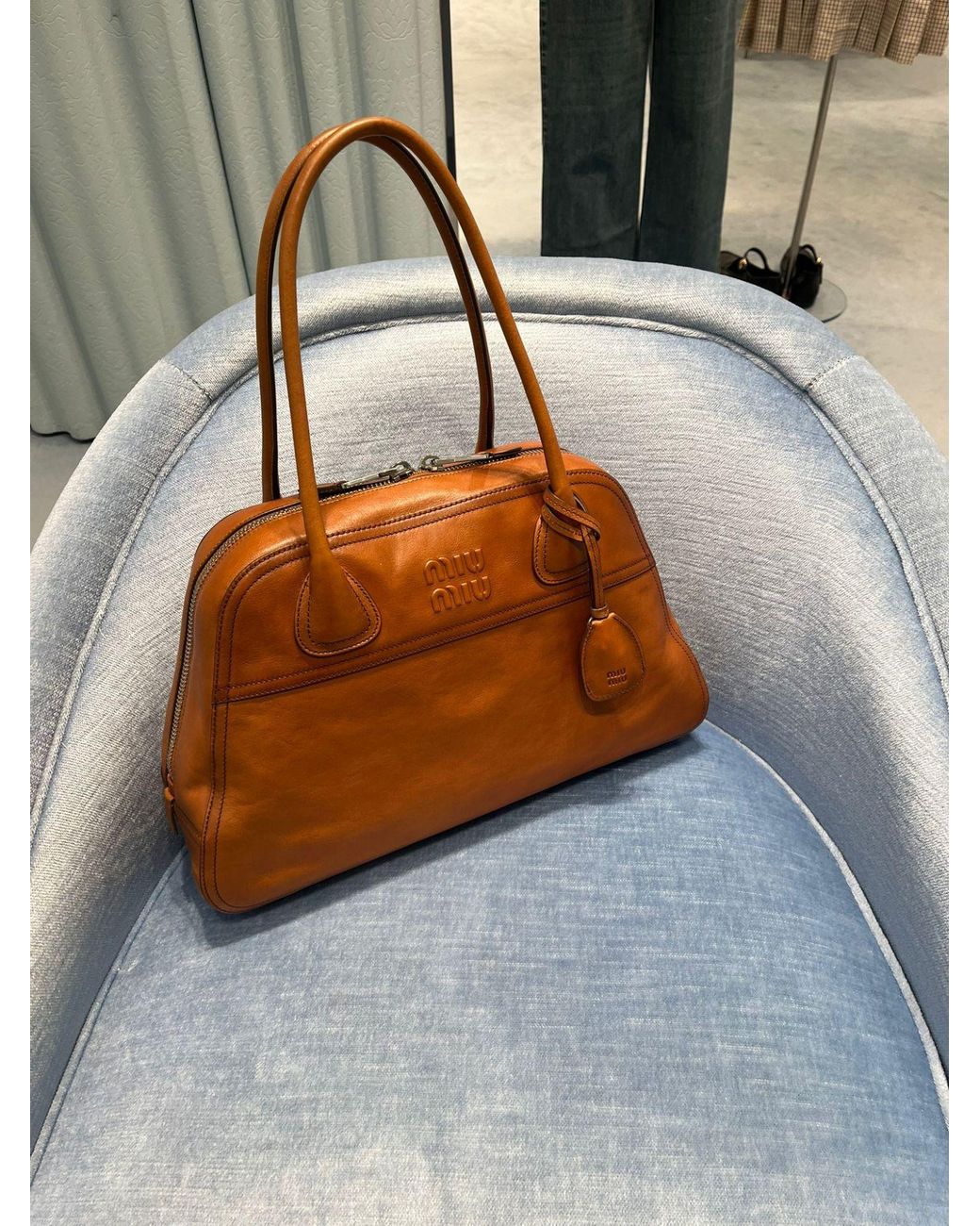 Miu Miu Brown Vivant Leather Bag