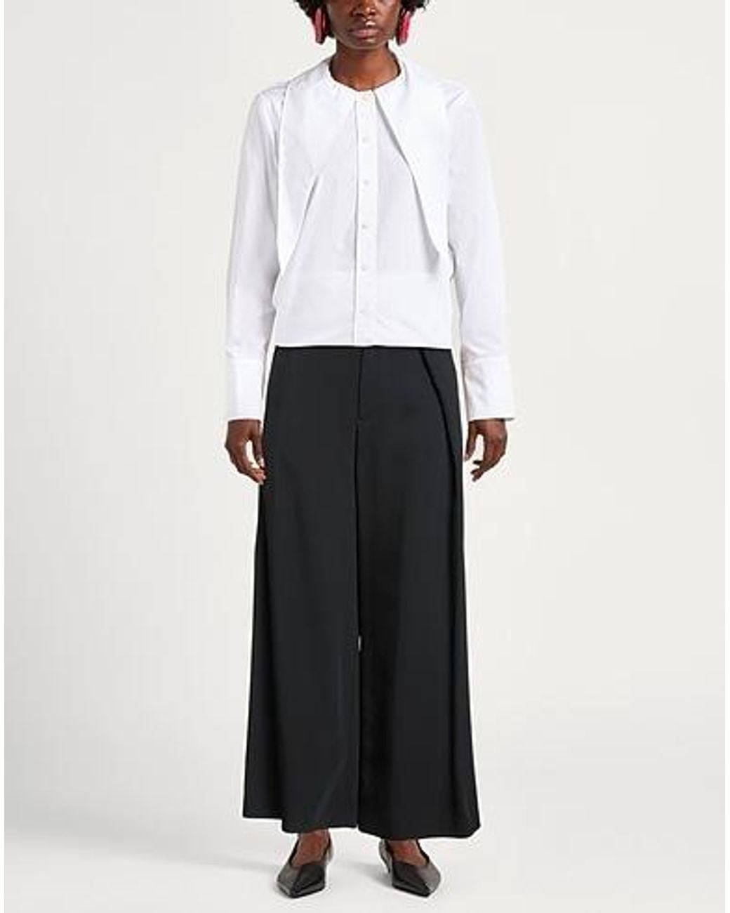 MM6 by Maison Margiela Black Loose Straight-Leg Trousers