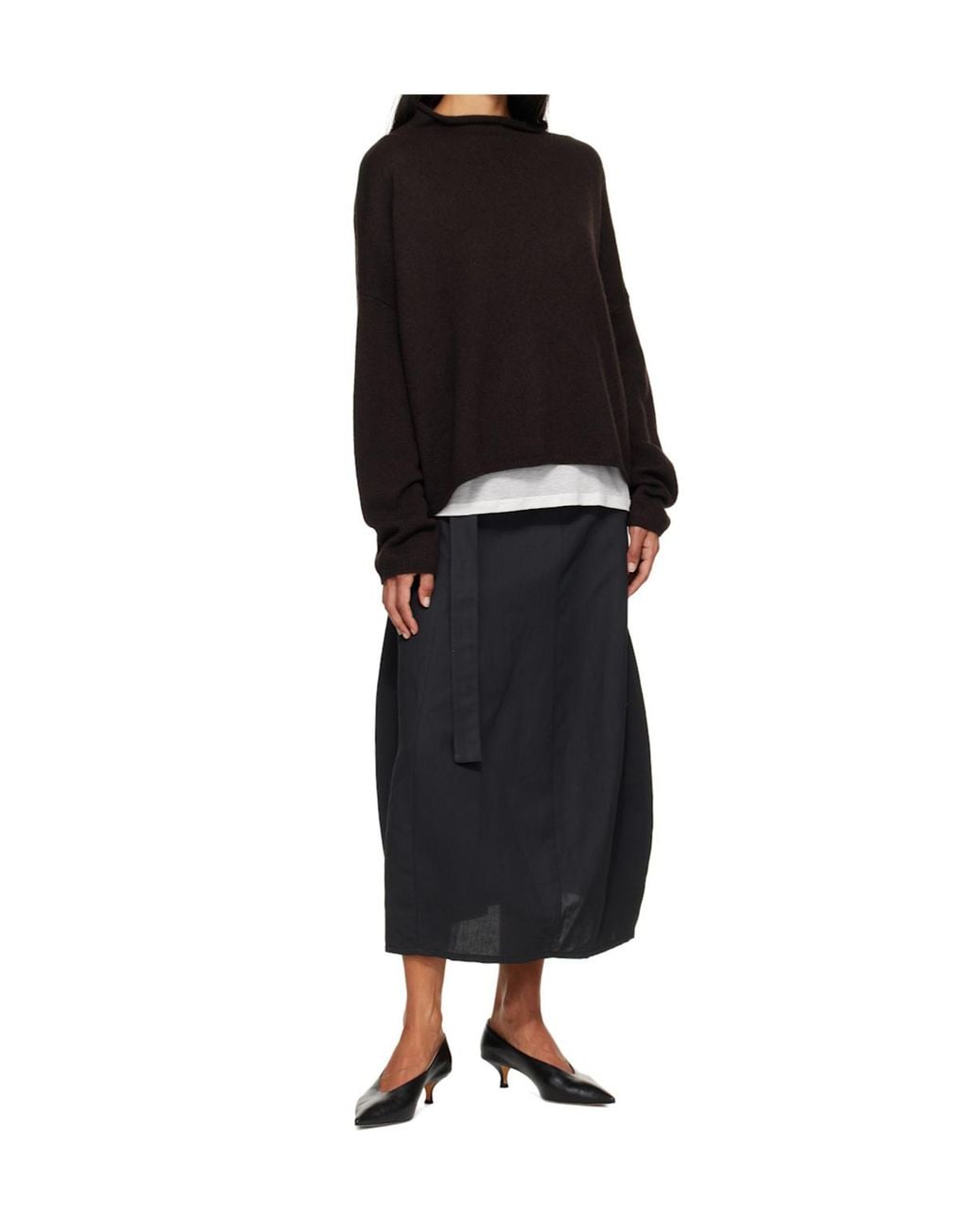 Lisa Yang Black Roll-Neck Sweater