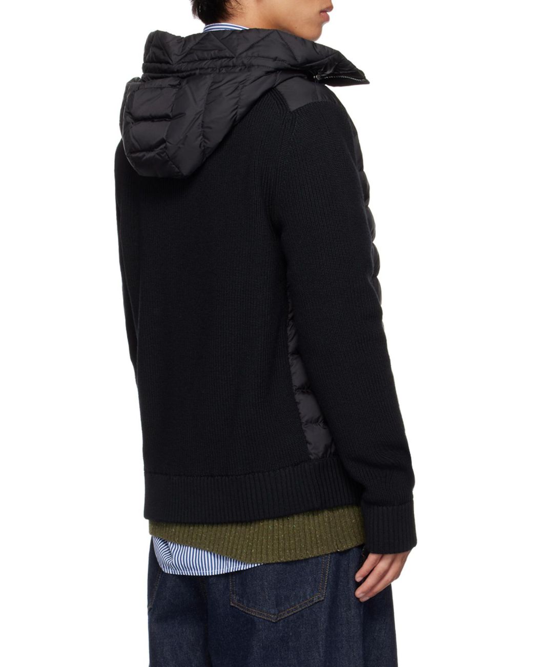 Moncler Black Padded Front Zip Jacket for men