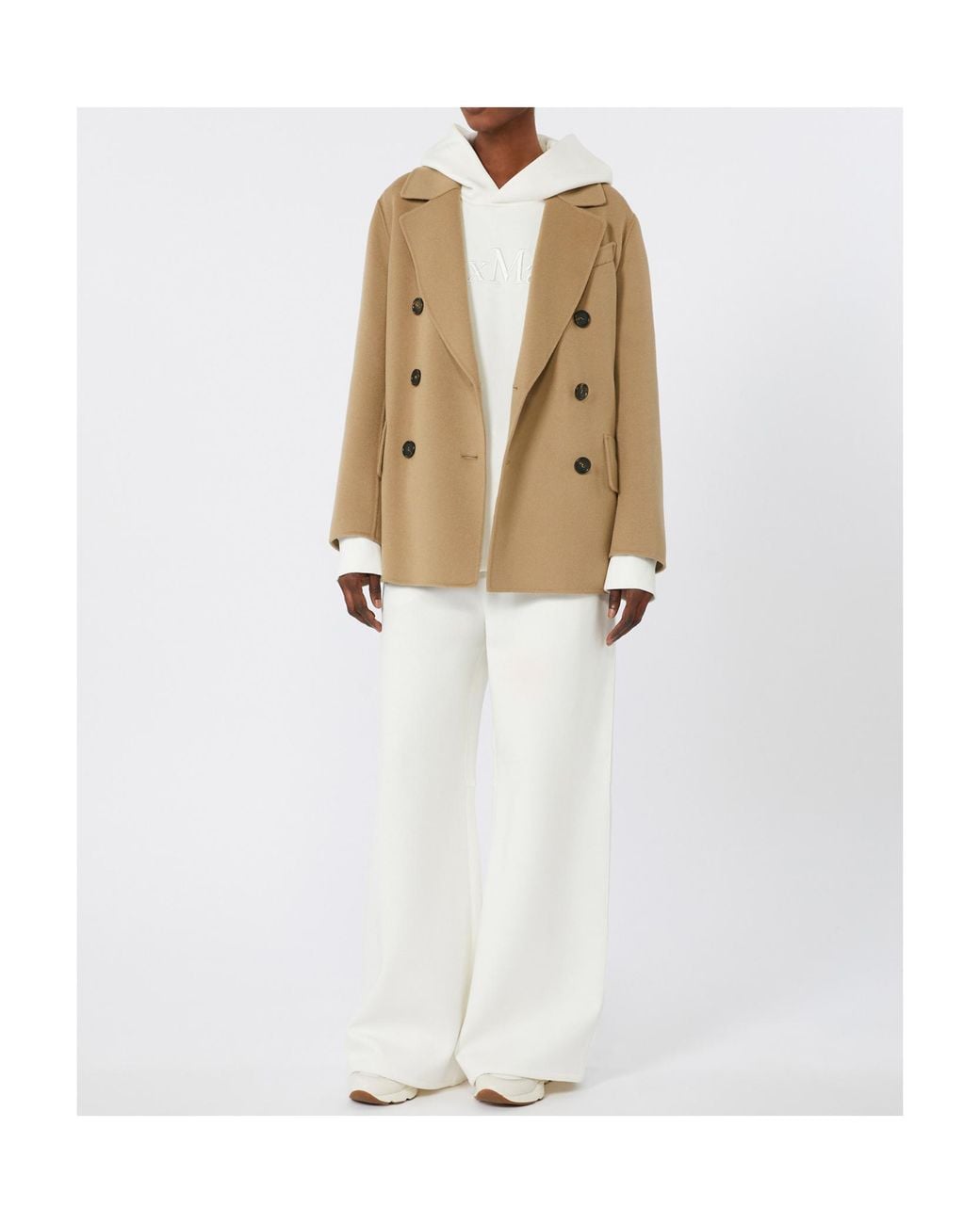 Max Mara White Merlot Wide Leg Trousers