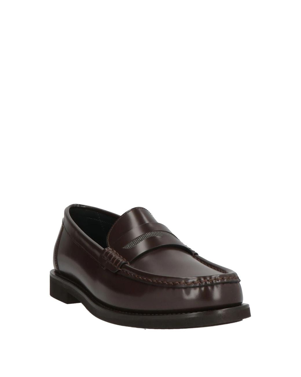 Brunello Cucinelli Brown Glossy Loafers