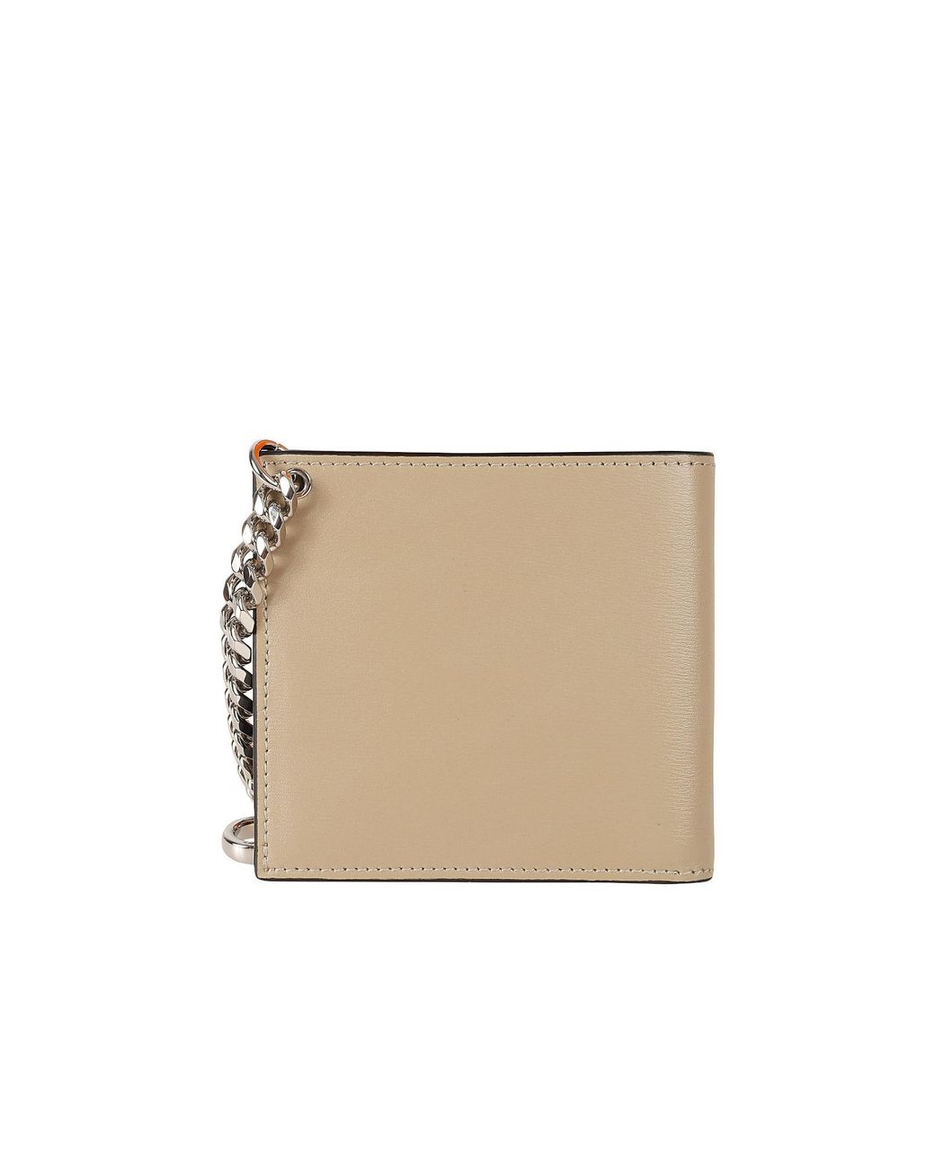 McQueen White Chain Leather Wallet for men