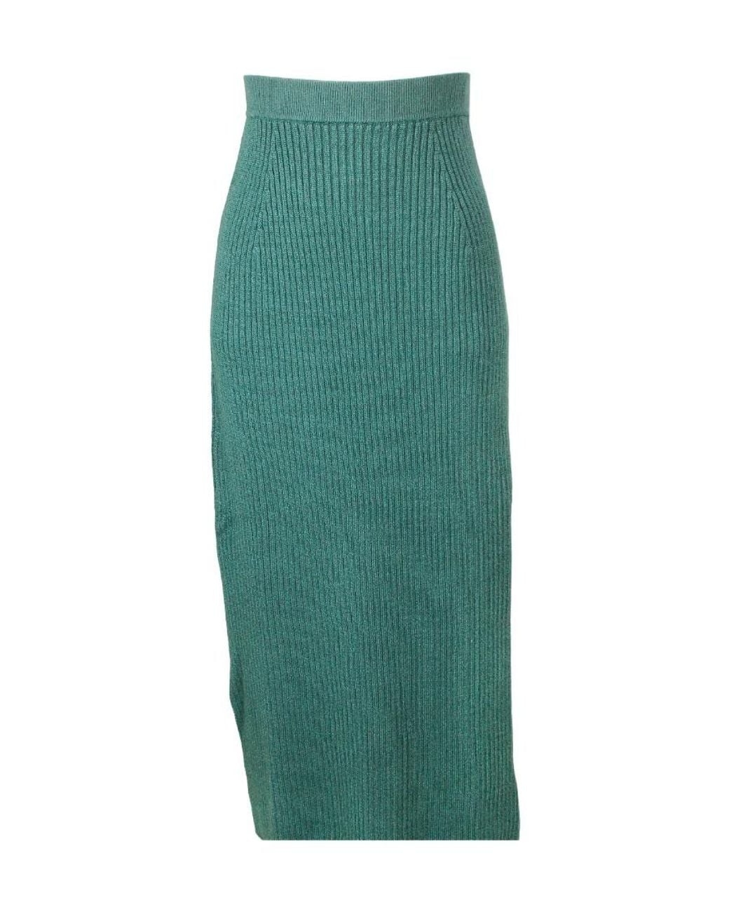 Loro Piana Green Knitted Skirt