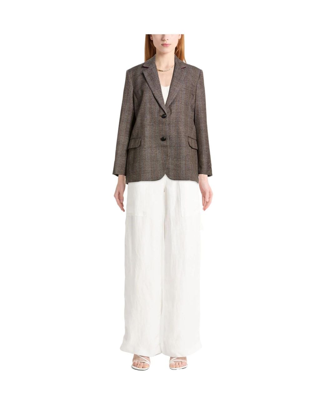 Rag & Bone Brown Checked Suit Jacket