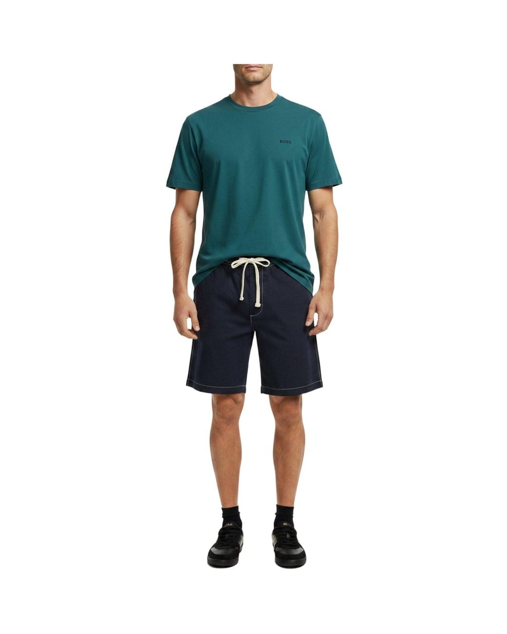 Boss Green Solid Color T-Shirt for men