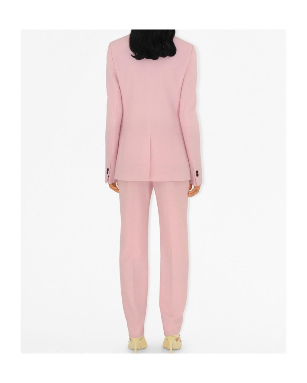 Burberry Pink Single-Breasted Tailored Blazer