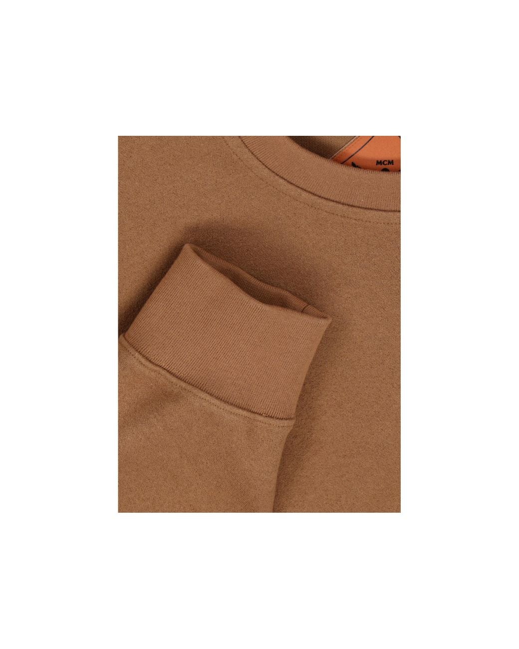 MCM Brown Logo Patch Crewneck Sweatshirt