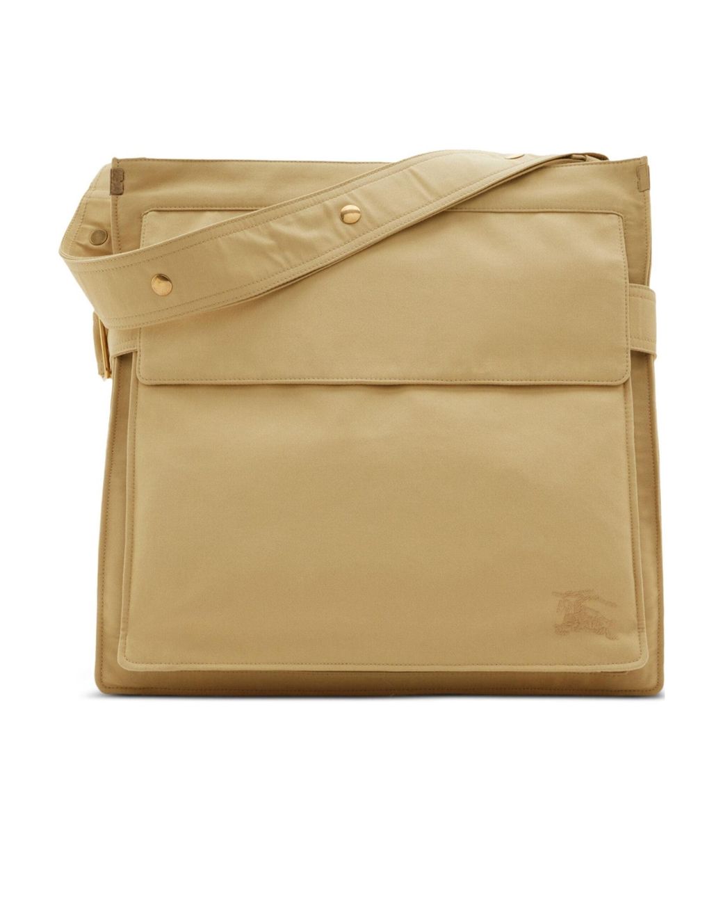 Burberry Natural Logo Embroidered Medium Trench Tote Bag for men